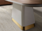 Angel Cerdá 1166 – Elegante rechthoekige eettafel in walnoot en beige hout