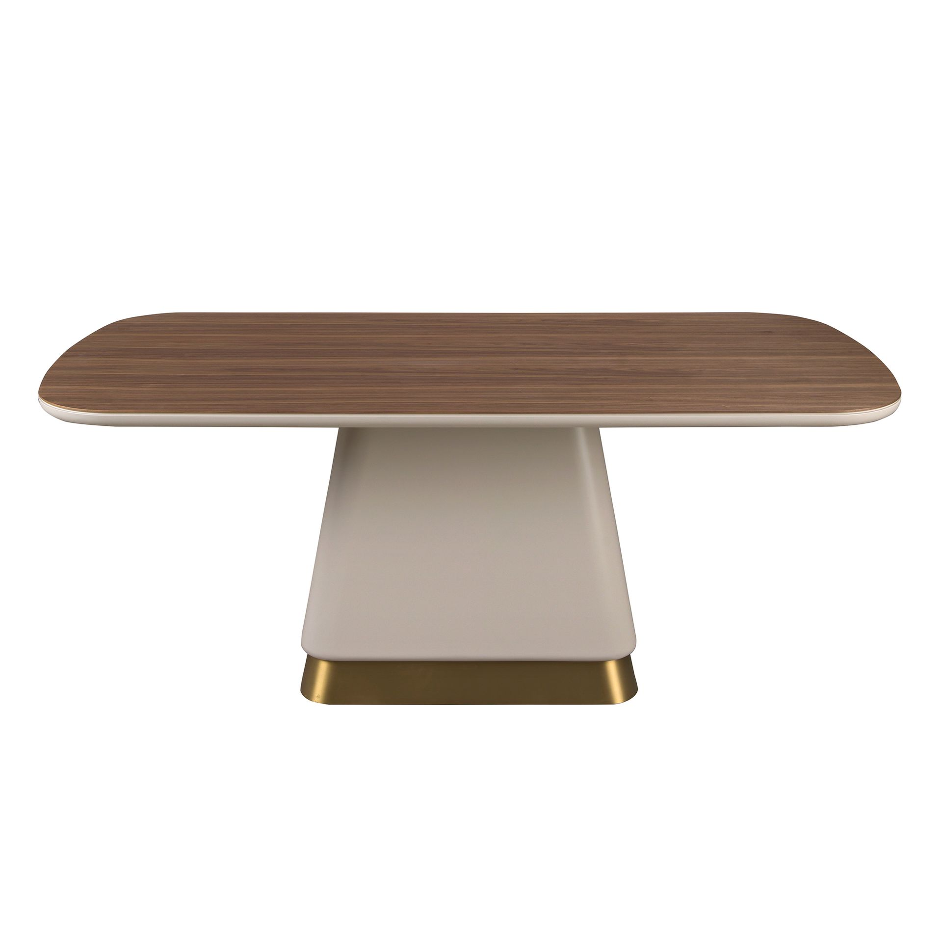 Angel Cerdá 1166 – Elegante rechthoekige eettafel in walnoot en beige hout