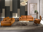 Angel Cerdá 2145 – Luxe vierkante hoektafel in porselein marmer en metallic taupe staal
