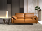 Angel Cerdá 2145 – Luxe vierkante hoektafel in porselein marmer en metallic taupe staal