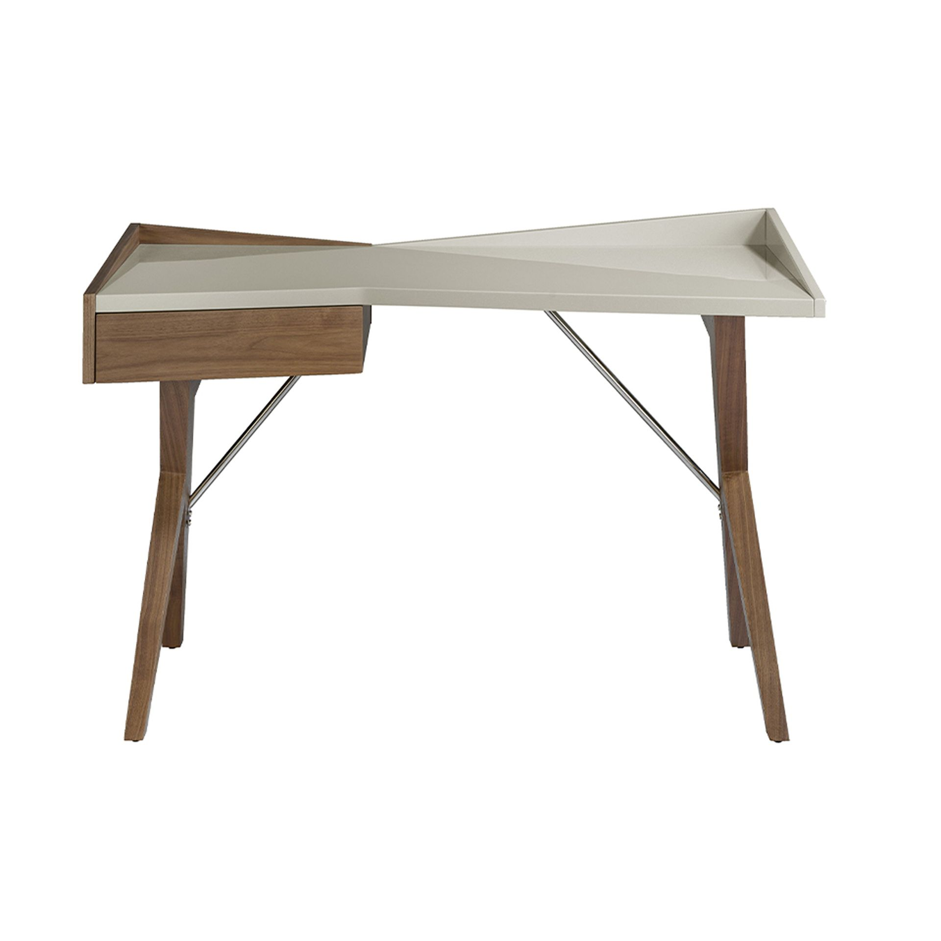 Angel Cerdá 3018 - Walnoten bureau met grijs houten blad