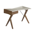 Angel Cerdá 3018 - Walnoten bureau met grijs houten blad