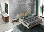 Angel Cerdá 3080 – Luxe dressoir in walnoot met imitatie marmeren glazen blad