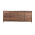 Angel Cerdá 3080 – Luxe dressoir in walnoot met imitatie marmeren glazen blad