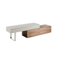 Angel Cerdá 3081 - TV-meubel van beige hout, walnoot en verchroomd staal