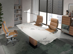 Angel Cerdá 4141 - Moderne Bureaustoel in Bruin Kunstleer met Ergonomisch Design