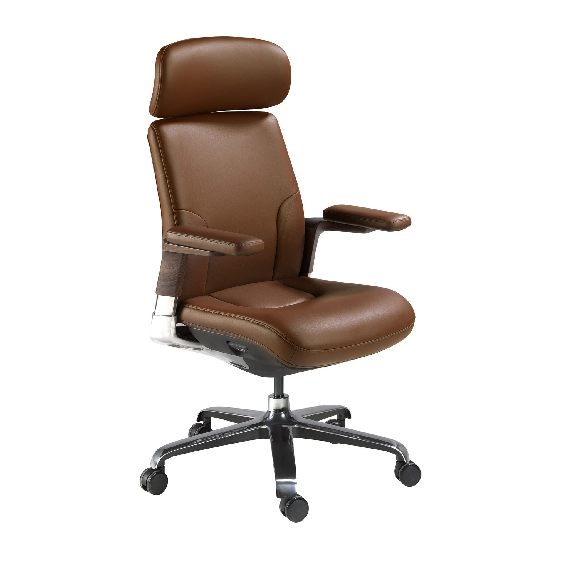 Angel Cerdá 4211 - Luxe Bureaustoel in Bruin Kunstleer met Ergonomisch Design