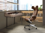 Angel Cerdá 4216 - Luxe Bureaustoel in Bruin Kunstleer met Ergonomisch Design