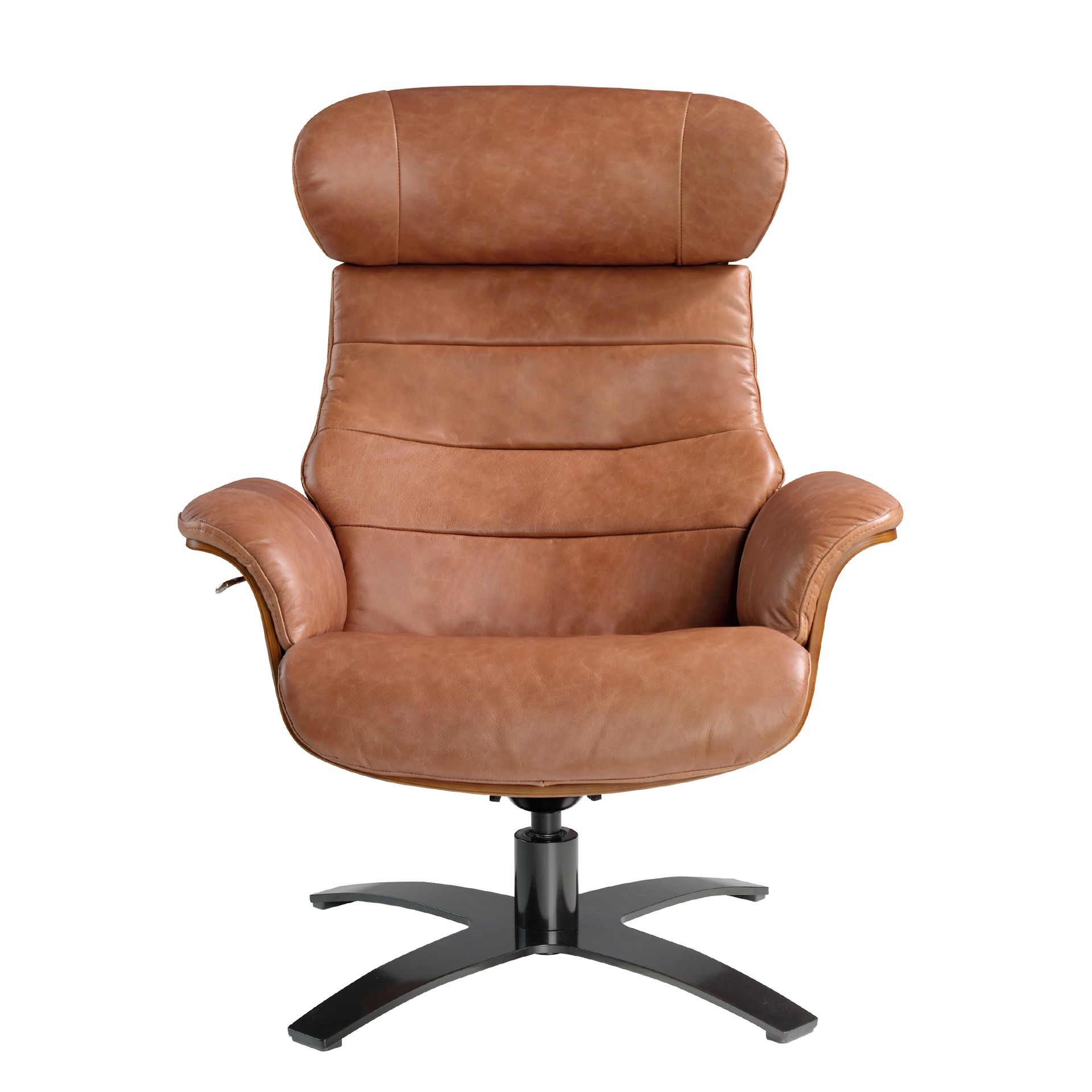 Angel Cerdá 5083 - Draaibare relaxfauteuil van bruin leer