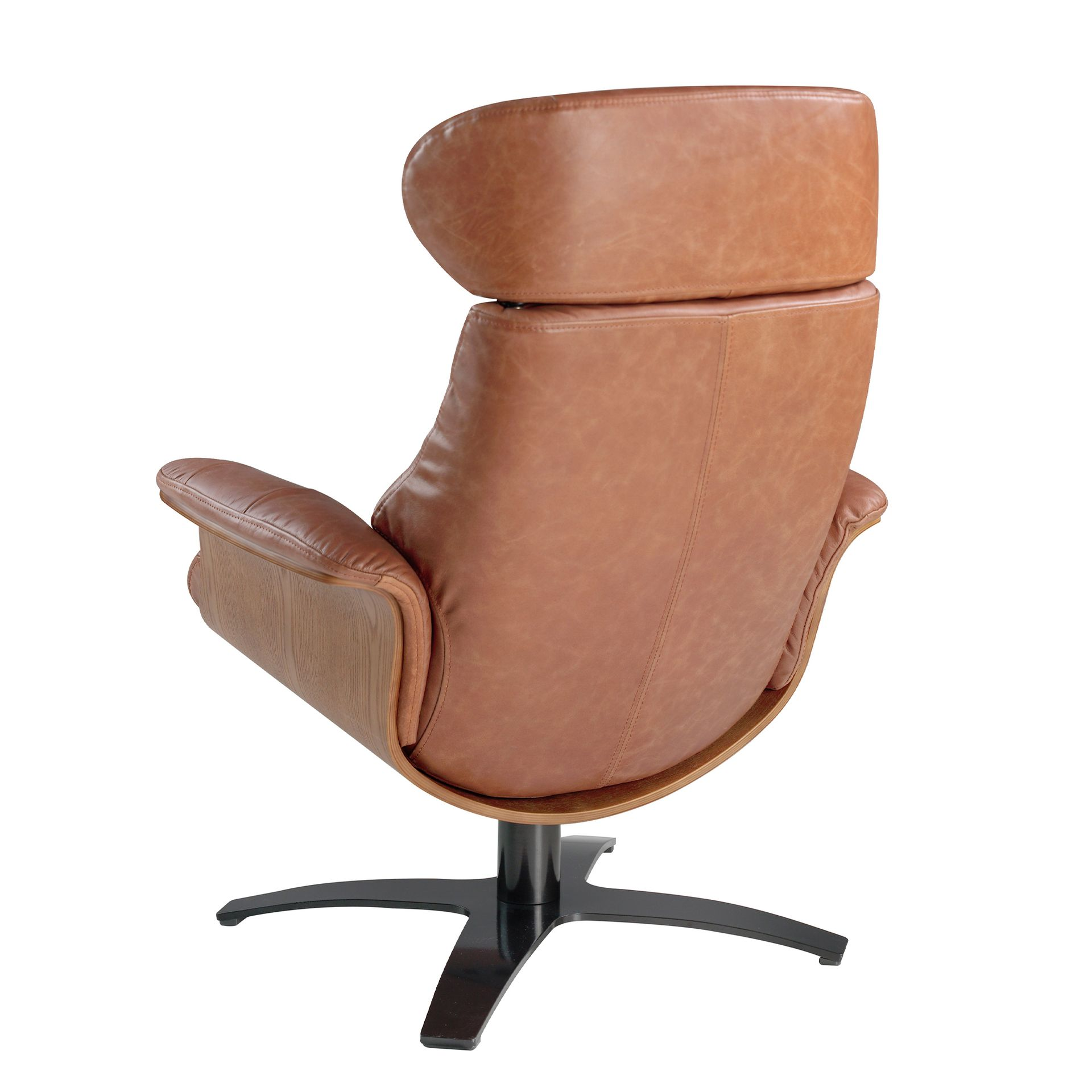 Angel Cerdá 5083 - Draaibare relaxfauteuil van bruin leer