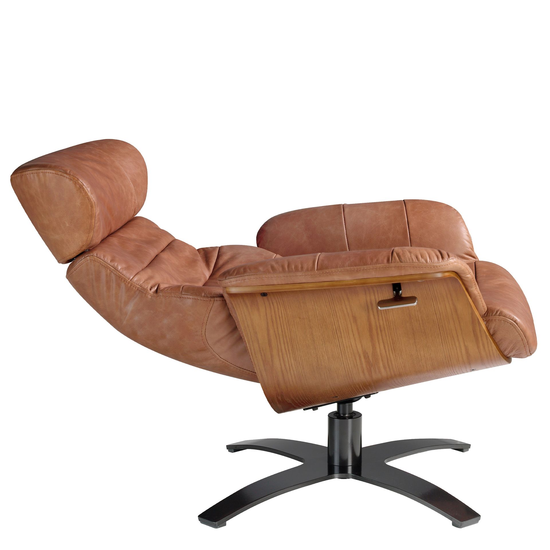 Angel Cerdá 5083 - Draaibare relaxfauteuil van bruin leer