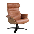 Angel Cerdá 5083 - Draaibare relaxfauteuil van bruin leer