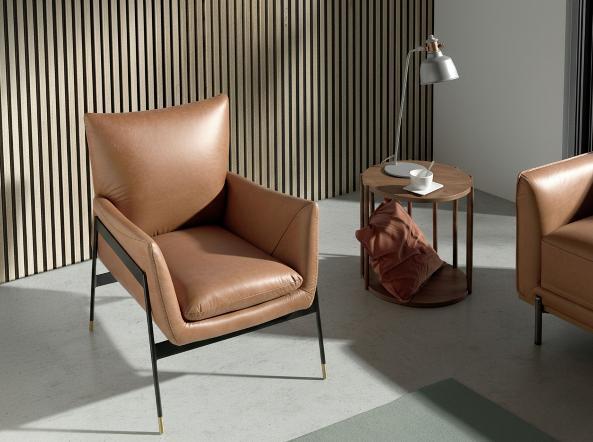 Angel Cerdá 5091 - Bruine leren fauteuil