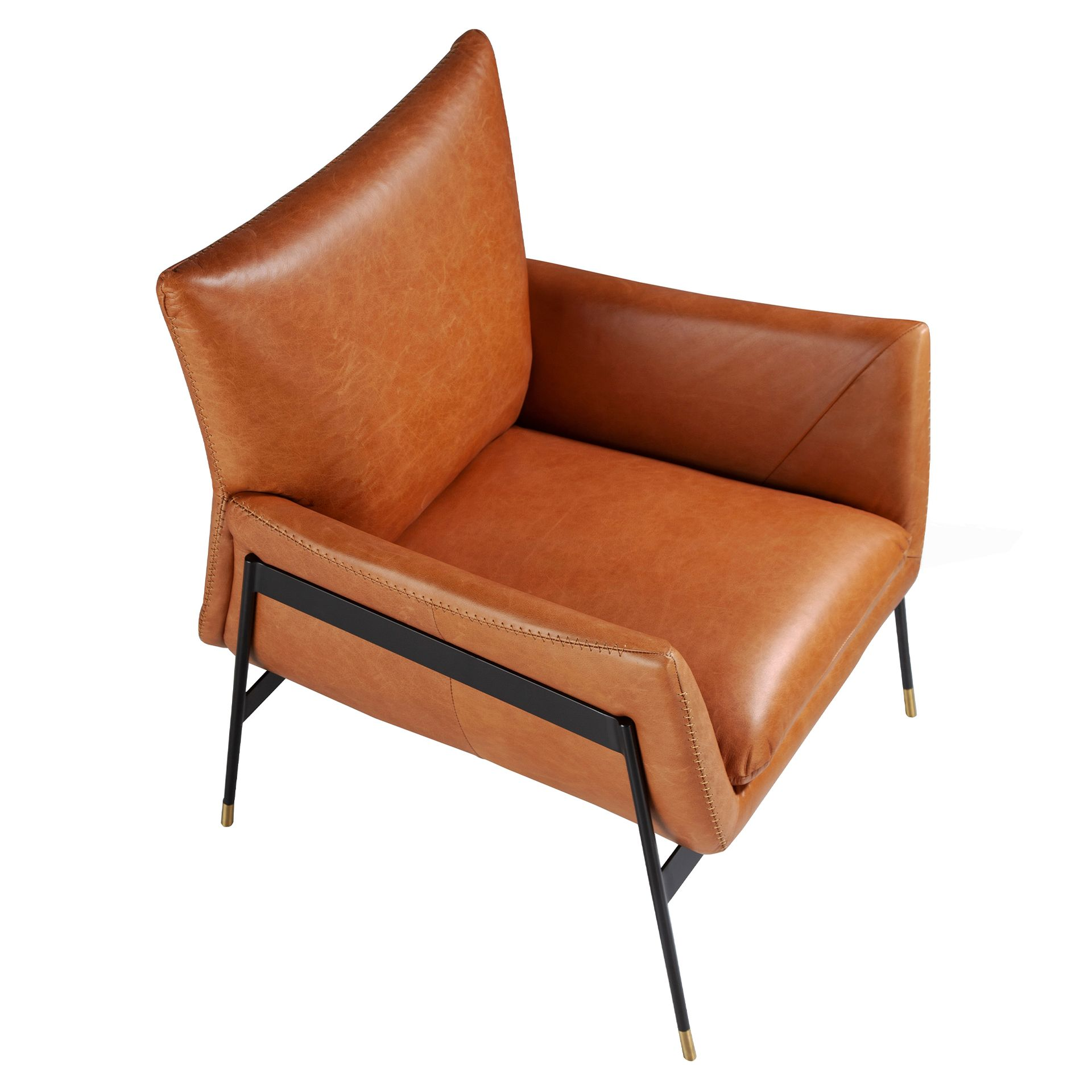 Angel Cerdá 5091 - Bruine leren fauteuil