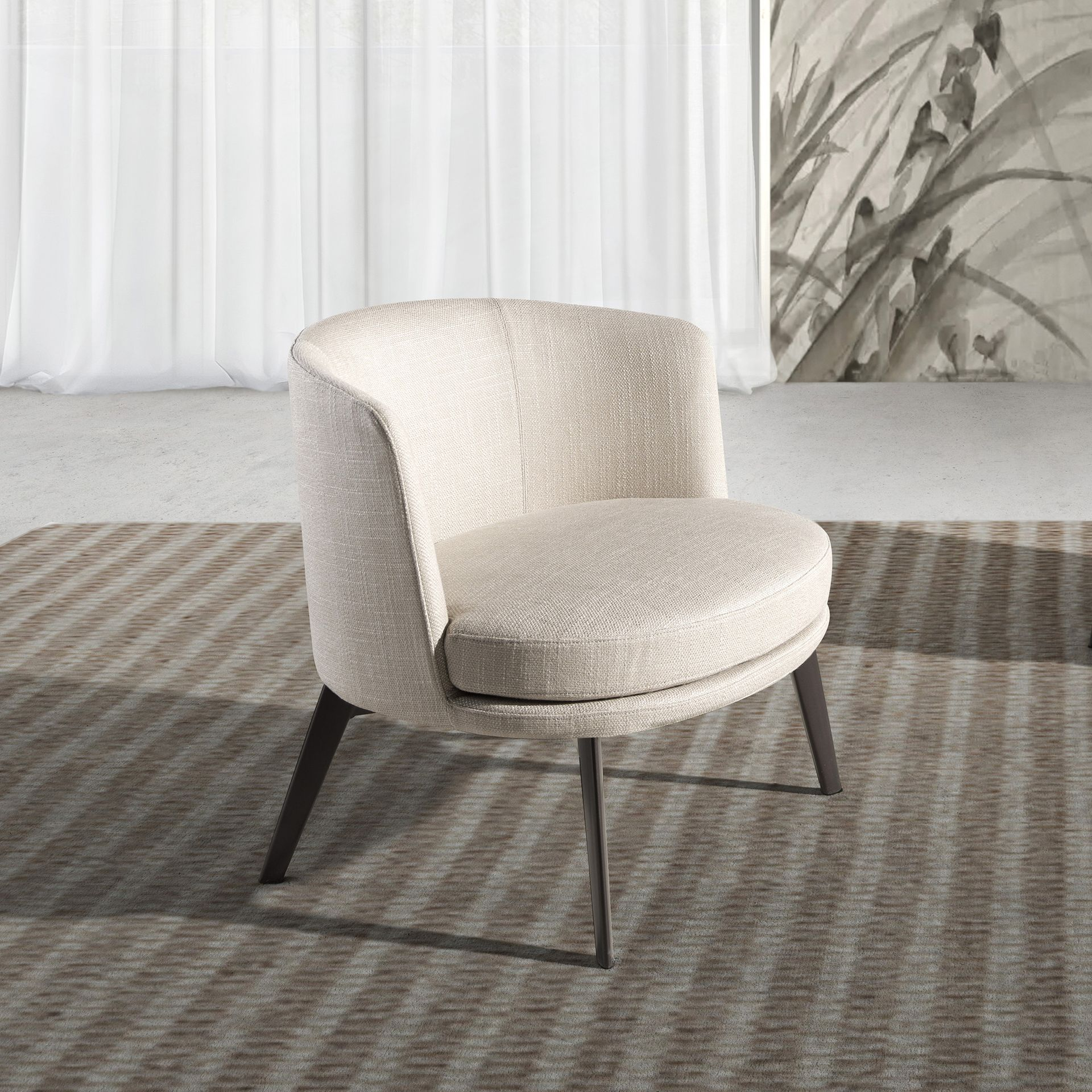 Angel Cerdá 5108 - Crème stoffen fauteuil