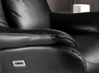 Angel Cerdá 5124 - Draaibare relaxfauteuil van zwart leer