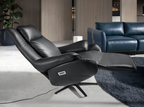 Angel Cerdá 5124 - Draaibare relaxfauteuil van zwart leer