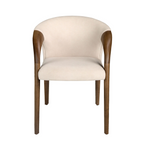 Angel Cerdá 5151 – Elegante eetkamerstoel in crème fluweel