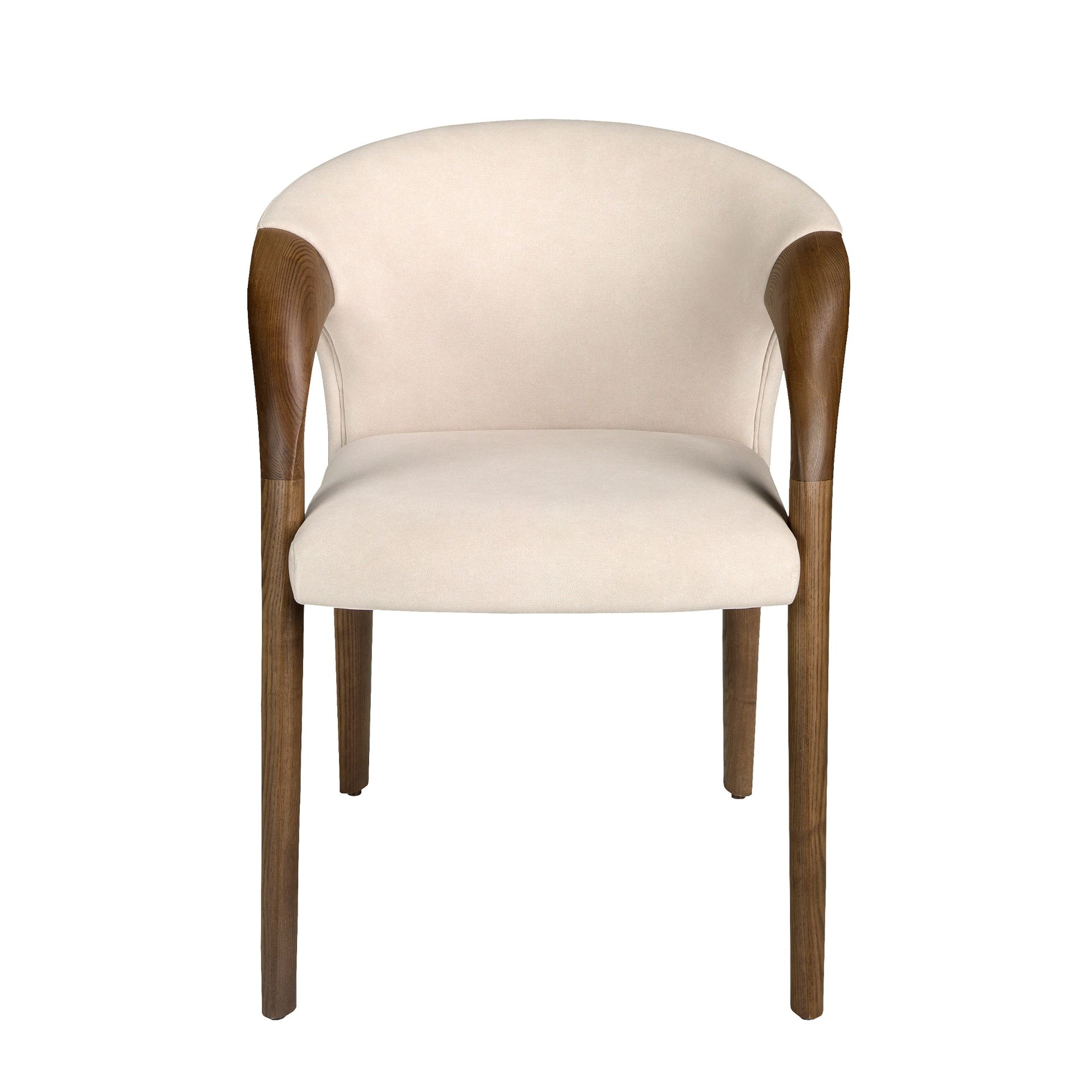 Angel Cerdá 5151 – Elegante eetkamerstoel in crème fluweel