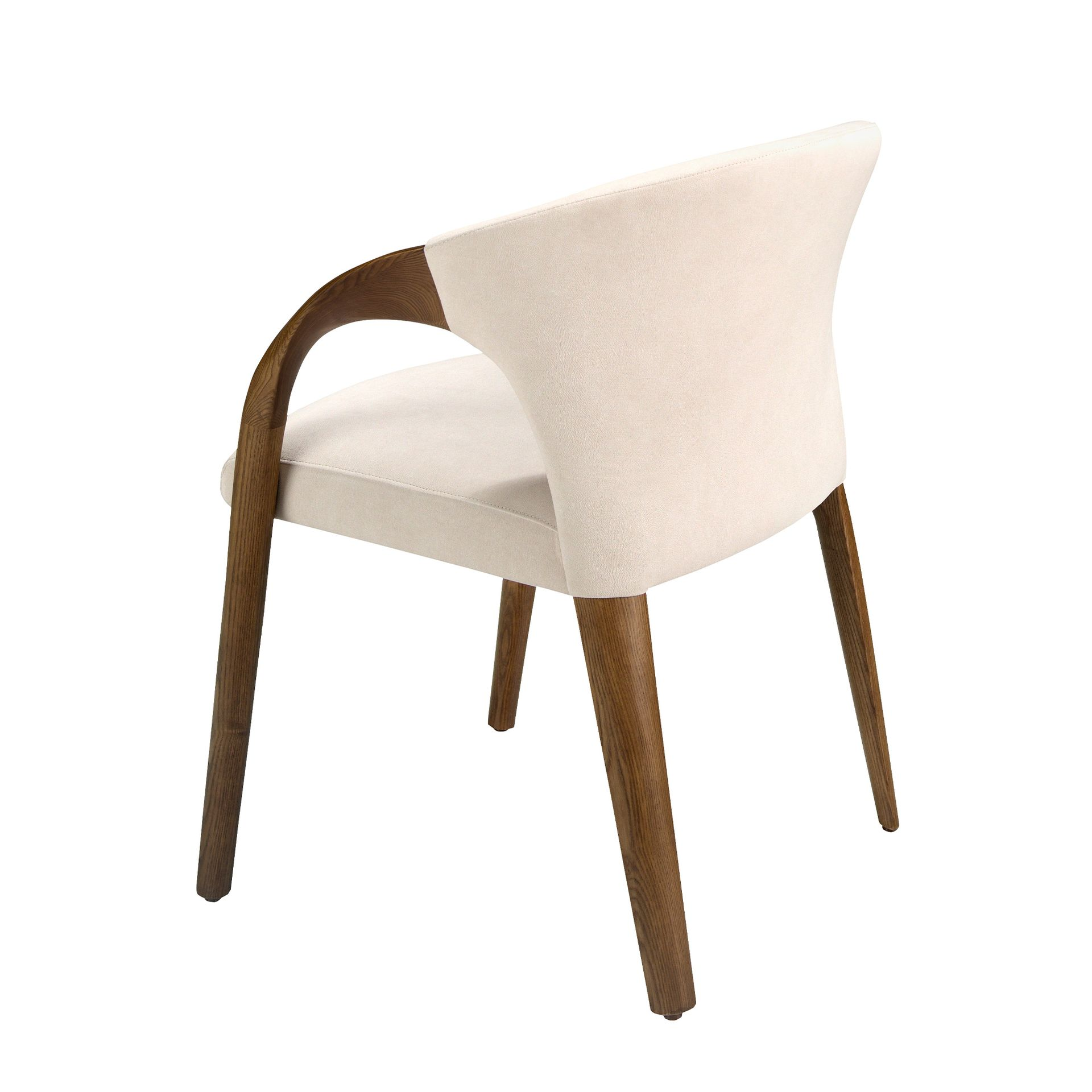 Angel Cerdá 5151 – Elegante eetkamerstoel in crème fluweel
