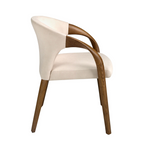 Angel Cerdá 5151 – Elegante eetkamerstoel in crème fluweel