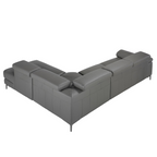 Angel Cerdá 6111 – Moderne Chaise Longue Relaxbank Rechts in Donkergrijs Leer