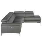 Angel Cerdá 6111 – Moderne Chaise Longue Relaxbank Rechts in Donkergrijs Leer