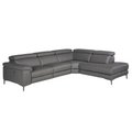 Angel Cerdá 6111 – Moderne Chaise Longue Relaxbank Rechts in Donkergrijs Leer