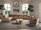 Angel Cerdá 6281 - Modulaire Chaise Longue Relaxbank in Bruin Leer (Links)