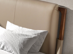 Angel Cerdá 7194 – Luxe tweepersoonsbed in nerts-kleurig ecoleer