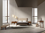 Angel Cerdá 7194 – Luxe tweepersoonsbed in nerts-kleurig ecoleer