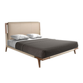Angel Cerdá 7194 – Luxe tweepersoonsbed in nerts-kleurig ecoleer