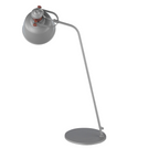 Angel Cerdá 8033 – Moderne tafellamp in grijs staal met bronzen accenten