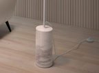 Angel Cerdá 8036 – Moderne Vloerlamp van Marmer en Wit Staal