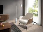Angel Cerdá 8036 – Moderne Vloerlamp van Marmer en Wit Staal