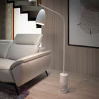 Angel Cerdá 8036 – Moderne Vloerlamp van Marmer en Wit Staal