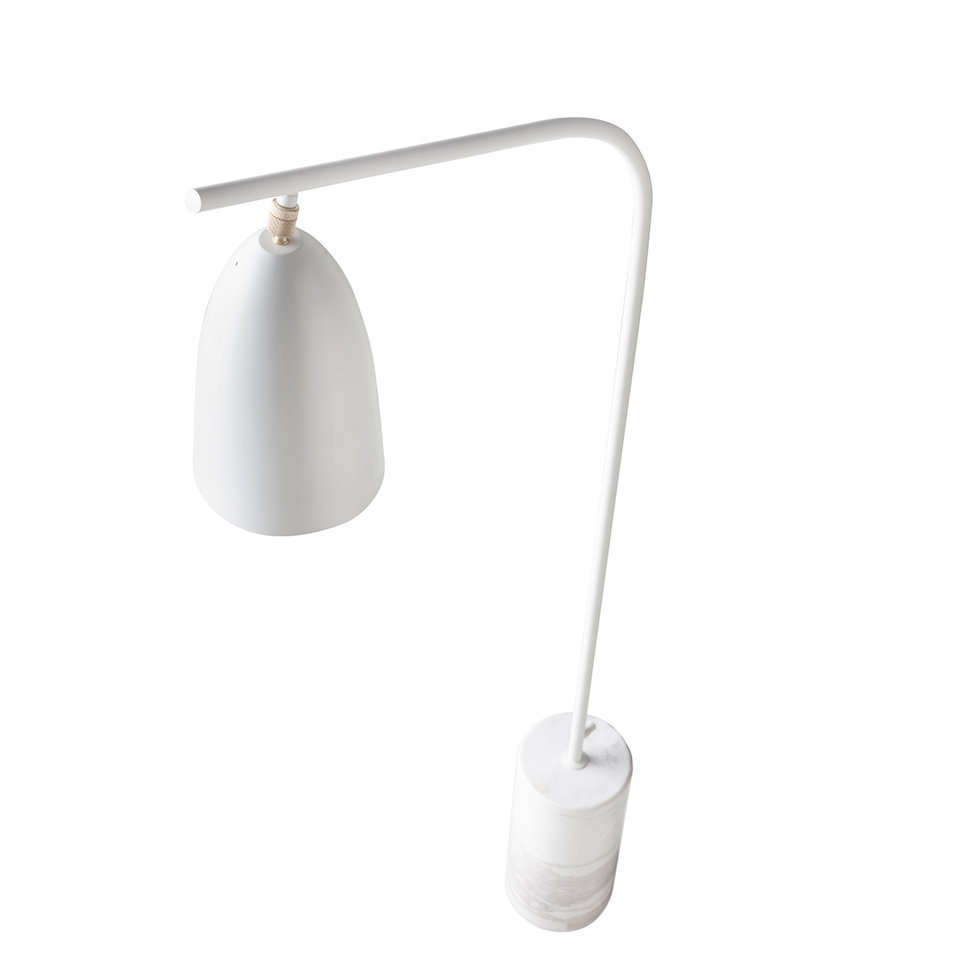 Angel Cerdá 8036 – Moderne Vloerlamp van Marmer en Wit Staal