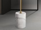 Angel Cerdá 8048 – Luxe Vloerlamp van Wit Marmer, Verguld Staal en Wit Glas