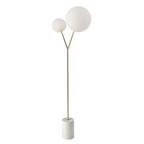 Angel Cerdá 8048 – Luxe Vloerlamp van Wit Marmer, Verguld Staal en Wit Glas
