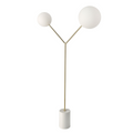 Angel Cerdá 8048 – Luxe Vloerlamp van Wit Marmer, Verguld Staal en Wit Glas