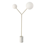 Angel Cerdá 8048 – Luxe Vloerlamp van Wit Marmer, Verguld Staal en Wit Glas