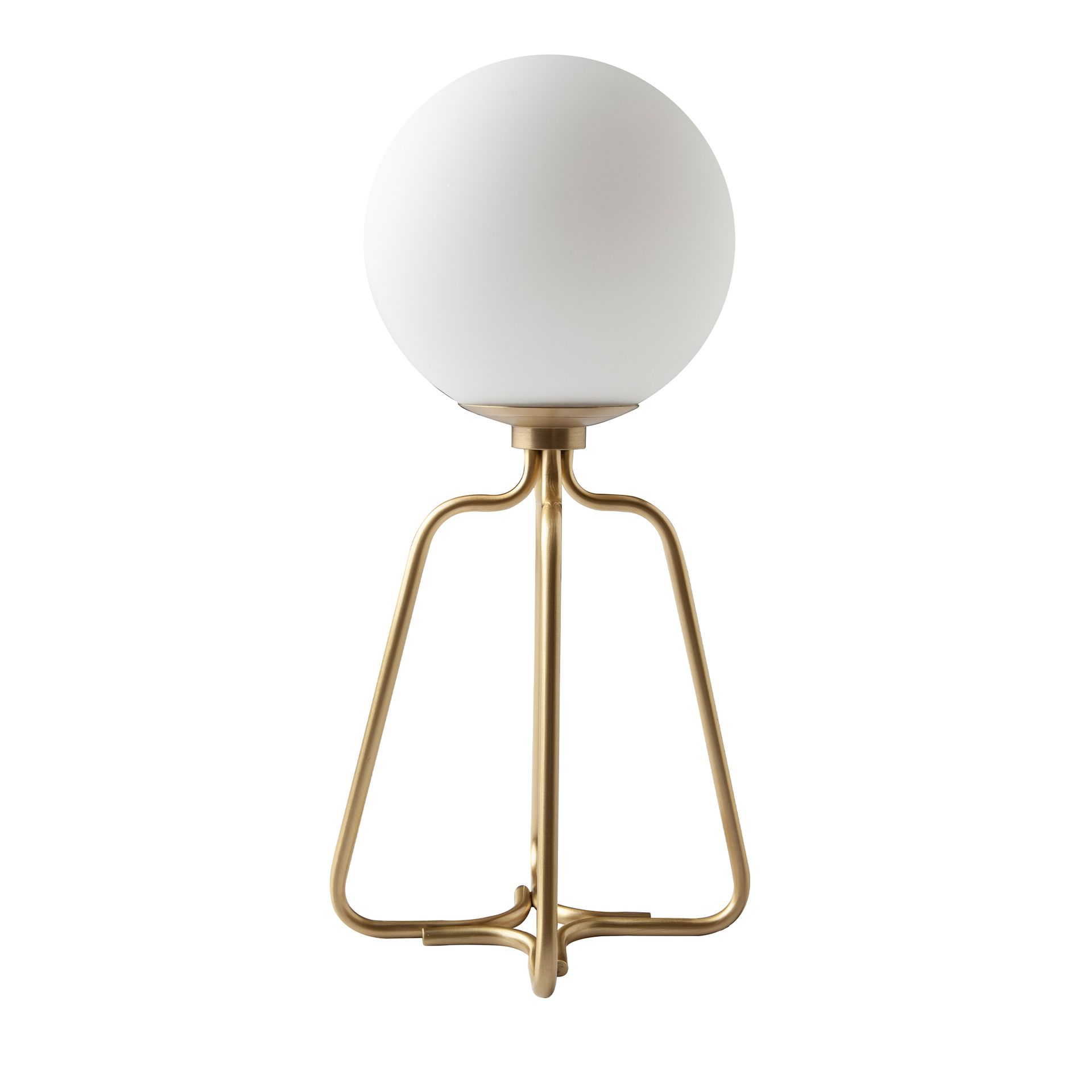 Angel Cerdá 8049 – Elegante tafellamp van goudkleurig staal en wit glas
