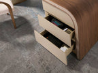 Angel Cerdá 3268 - Design Bureau Walnoot met Crème Kunstleer en Laden