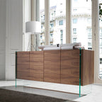 Angel Cerdá 3057 - Modern Dressoir Walnoot met Gehard Glas