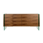 Angel Cerdá 3057 - Modern Dressoir Walnoot met Gehard Glas