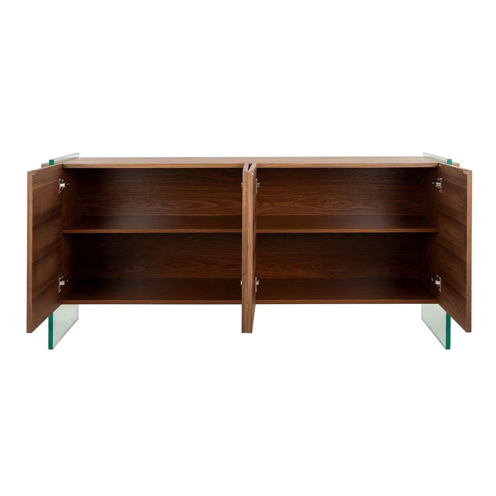 Angel Cerdá 3057 - Modern Dressoir Walnoot met Gehard Glas