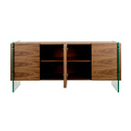 Angel Cerdá 3057 - Modern Dressoir Walnoot met Gehard Glas